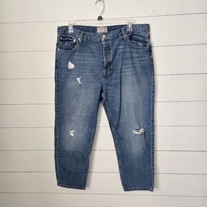 Everlane Stright Leg Jean Size 33 Women's Blue Denim High Rise Cotton Blend